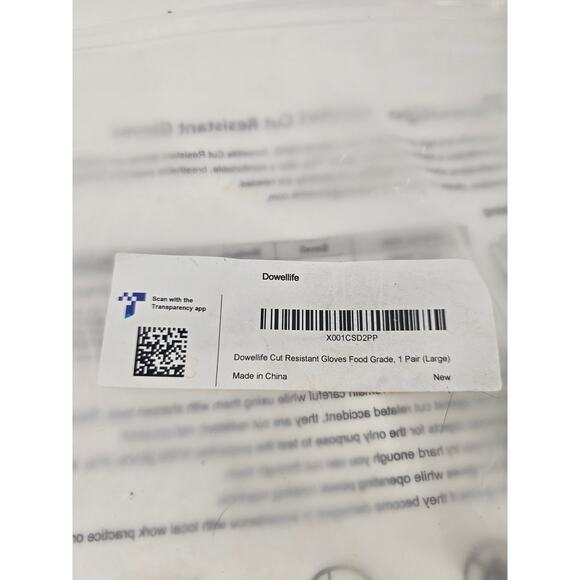 Dowellife High Performance Cut Proof Gloves — Food Safe, Large - Picture 3 of 3